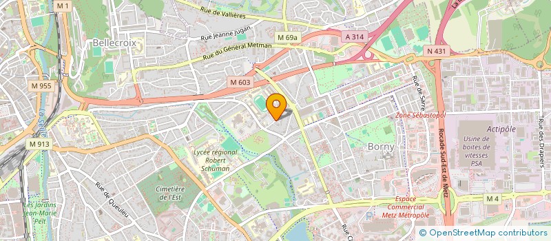 localisation de l'entreprise FEDER PATRONALE BOULANGERIE  METZ