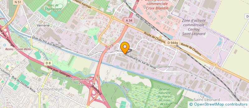 localisation de l'entreprise FEDER REG COOP AGRICOL CHAMPAGNE ARDENNE  REIMS