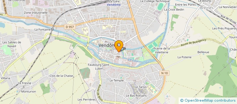 localisation de l'entreprise FEDER REGION JEUNES CHAMBRES ECONOMIQUES à VENDOME