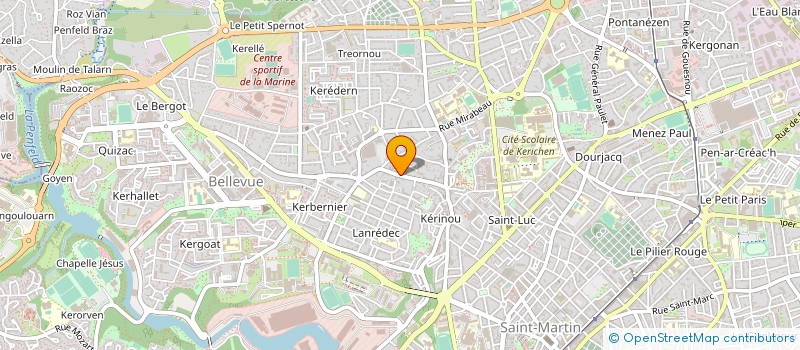 localisation de l'entreprise FEDER SPORTIVE GYMNIQUE TRAVAIL à BREST