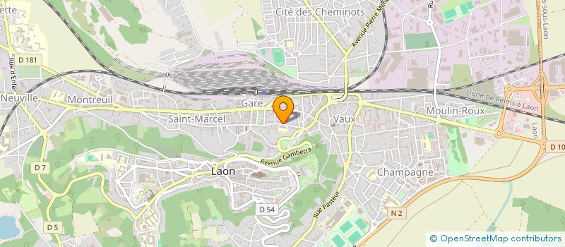 localisation de l'entreprise FEDER SYNDICATS ELEVAGE ET LAITIER AISNE à LAON
