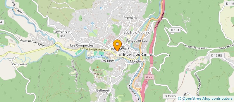 localisation de l'entreprise FEDERAT DEPART FOYERS RURAUX à LODEVE