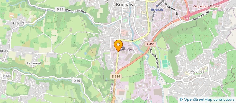 localisation de l'entreprise FEDERAT DES VINS DU LYONNAIS  BRIGNAIS