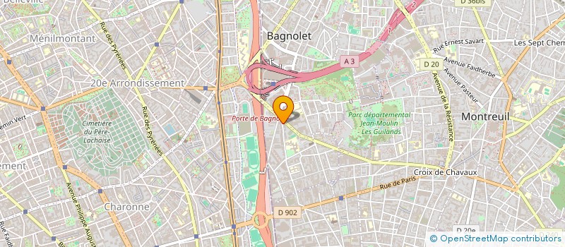 localisation de l'entreprise FEDERATION CAUTION MUTUELLE TRANSPORT à BAGNOLET