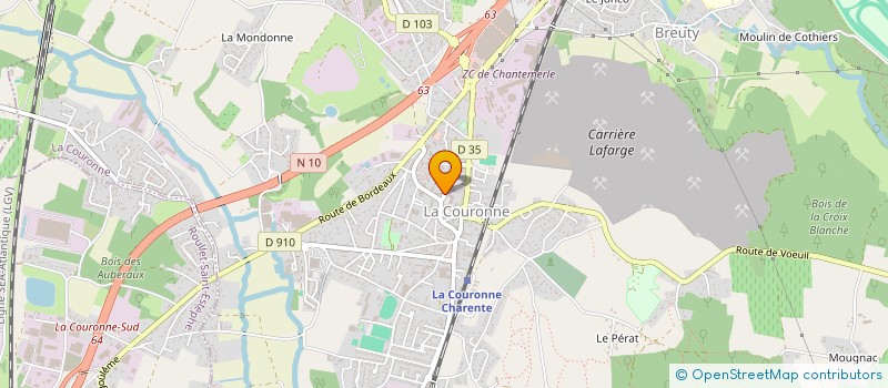 localisation de l'entreprise FEDERATION CENTRES SOCIAUX CHARENTE à LA COURONNE