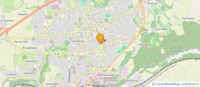 localisation de l'entreprise FEDERATION CHEVAL BRETON DU NORD FINISTERE  LANDIVISIAU