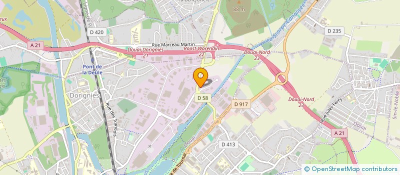 localisation de l'entreprise FEDERATION COLOMBOPHILE DE L'ARRONDISSEMENT DE DOUAI à DOUAI