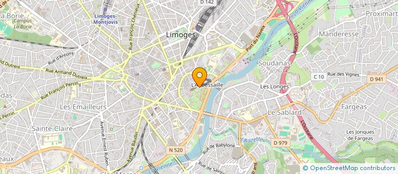 localisation de l'entreprise FEDERATION COMPAGNONNIQUE DES METIERS DU BATIMENT à LIMOGES