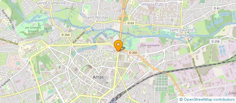 localisation de l'entreprise FEDERATION COMPAGNONNIQUE REGIONALE HAUTS DE FRANCE à ARRAS