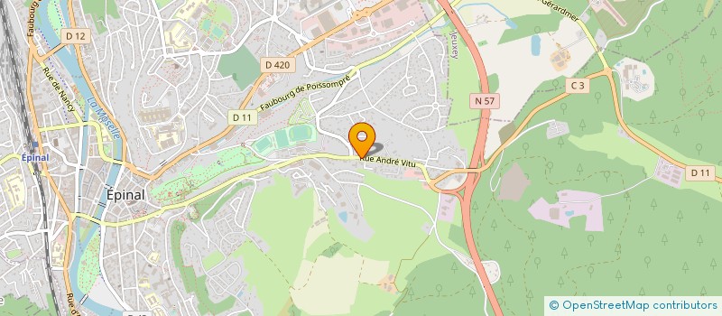 localisation de l'entreprise FEDERATION DE L'INDUSTRIE HOTELIERE DES VOSGES à EPINAL