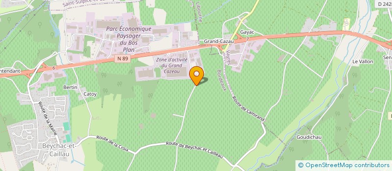 localisation de l'entreprise FEDERATION DE LA GIRONDE POUR LA PECHE ET LA PROTECTION DU MILIEU AQUATIQUE  BEYCHAC-ET-CAILLAU