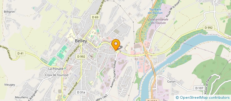 localisation de l'entreprise FEDERATION DEP DES FOYERS RURAUX  BELLEY