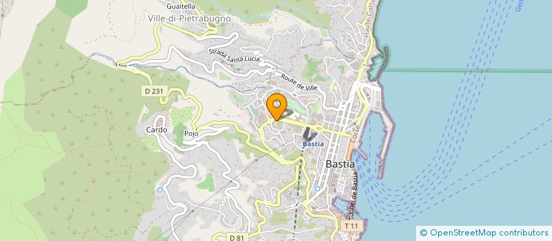 localisation de l'entreprise FEDERATION DEPAR C U M A CORSICA SUPRANA à BASTIA