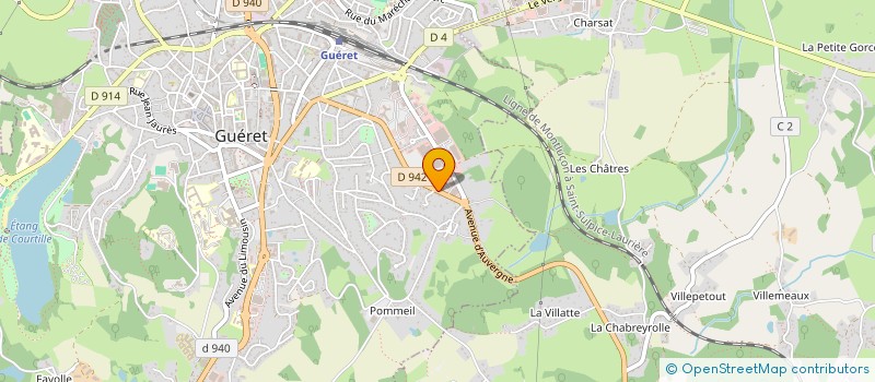 localisation de l'entreprise FEDERATION DEPARTEMENT CLUBS RURAUX à GUERET