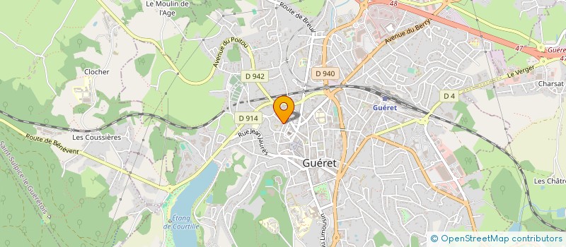 localisation de l'entreprise FEDERATION DEPARTEMENTALE DE THEATRE  GUERET
