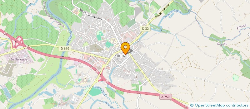 localisation de l'entreprise FEDERATION DEPARTEMENTALE DES ASS SYNDICALE AUTORISEES  GIGNAC