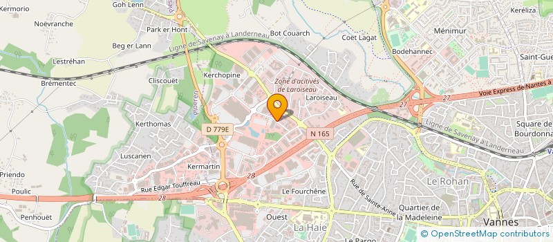 localisation de l'entreprise FEDERATION DEPARTEMENTALE DES ASSOCIATIONS ADMR DU MORBIHAN à VANNES
