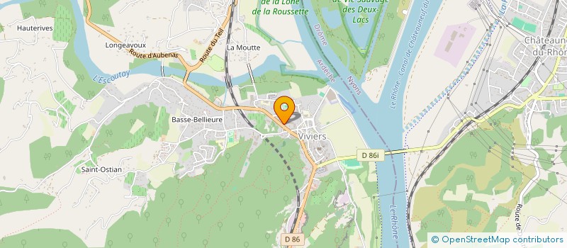 localisation de l'entreprise FEDERATION DEPARTEMENTALE DES AUMONERIES DE L'ENSEIGNEMENT PUBLIC DE L'ARDECHE  VIVIERS