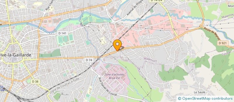 localisation de l'entreprise FEDERATION DEPARTEMENTALE DES BURALISTES DE LA CORREZE  USSAC