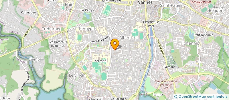 localisation de l'entreprise FEDERATION DEPARTEMENTALE DES COMBATTANTS DE MOINS DE VINGT ANS DU MORBIHAN à VANNES