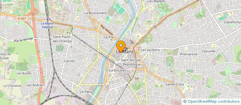 localisation de l'entreprise FEDERATION DEPARTEMENTALE DES MJC  LE MANS