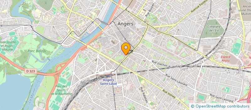 localisation de l'entreprise FEDERATION DEPARTEMENTALE DES OFFICES DE TOURISME ET SYNDICATS D INITIATIVE DE MAINE ET LOIRE à ANGERS