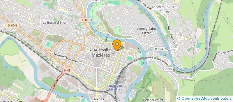 localisation de l'entreprise FEDERATION DEPARTEMENTALE MJC DES ARDENNES MJC GAMBETTA  CHARLEVILLE-MEZIERES