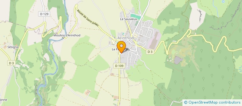 localisation de l'entreprise FEDERATION DES ASSOCIATIONS DE CHASSEURS AUX CHIENS COURANTS (FACCC)  ARINTHOD