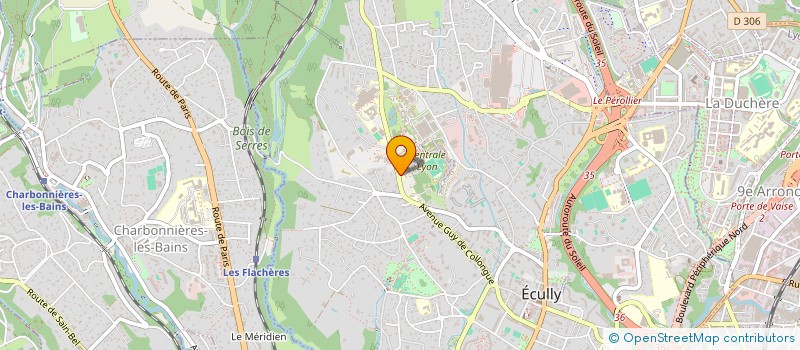 localisation de l'entreprise FEDERATION DES ASSOCIATIONS DE L'ECOLE CENTRALE DE LYON  ECULLY