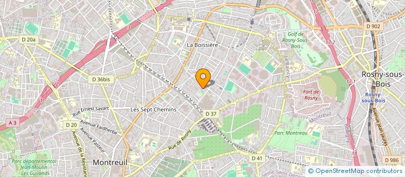 localisation de l'entreprise FEDERATION DES ASSOCIATIONS DE LUTTE CONTRE LA DREPANOCYTOSE à MONTREUIL