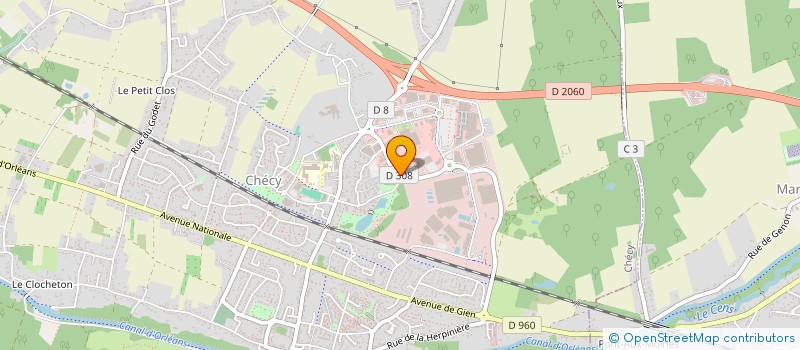 localisation de l'entreprise FEDERATION DES ASSOCIATIONS DES PARCS D'ACTIVITES DU LOIRET  CHECY