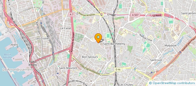 localisation de l'entreprise FEDERATION DES ASSOCIATIONS DU BAVOU HAMAHAMET à MARSEILLE