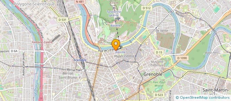 localisation de l'entreprise FEDERATION DES ASSOCIATIONS FAMILIALES CATHOLIQUES DE L'ISERE  GRENOBLE