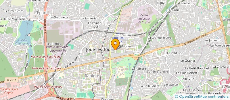 localisation de l'entreprise FEDERATION DES CENTRES SOCIAUX DE LA REGION CENTRE VAL DE LOIRE à JOUE LES TOURS