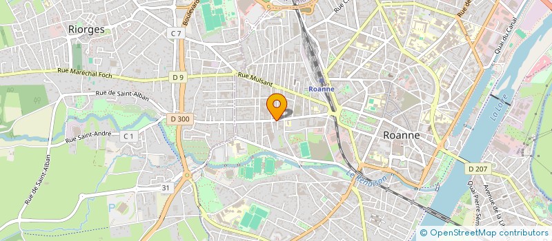 localisation de l'entreprise FEDERATION DES COMMERCANTS DU ROANNAIS  ROANNE