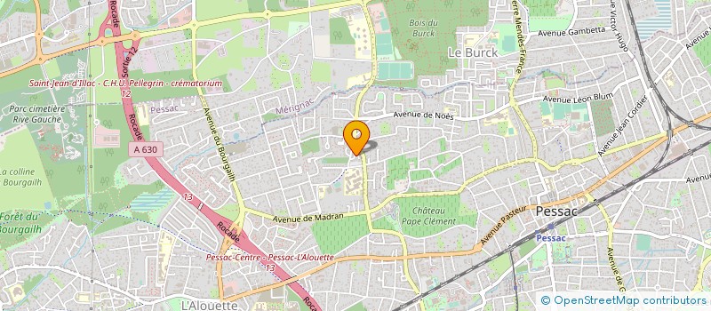 localisation de l'entreprise FEDERATION DES ETUDIANTS EN RESIDENCE UNIVERSITAIRE DE BORDEAUX - FERUB à PESSAC
