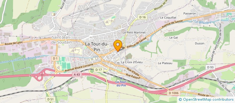 localisation de l'entreprise FEDERATION DES GROUPEMENTS ECONOMIQUES DU NORD ISERE  LA TOUR-DU-PIN