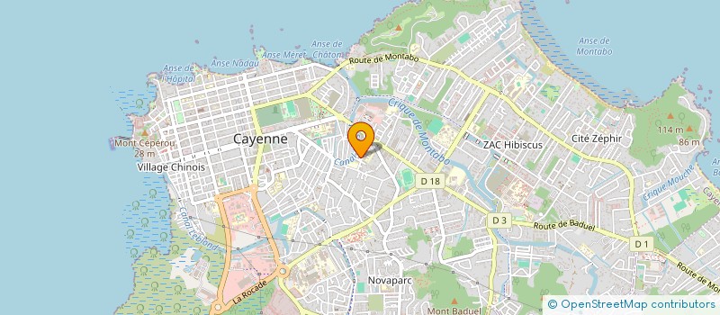 localisation de l'entreprise FEDERATION DES JEUNES DE GUYANE  CAYENNE