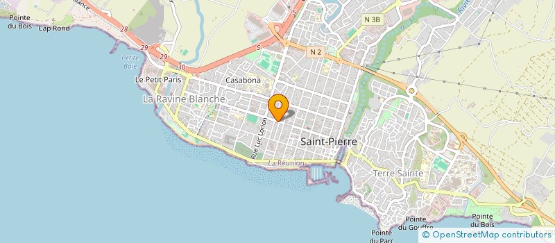 localisation de l'entreprise FEDERATION DES JEUX ET DES LOISIRS ET D'ESPRIT DE LA REUNION à SAINT-PIERRE