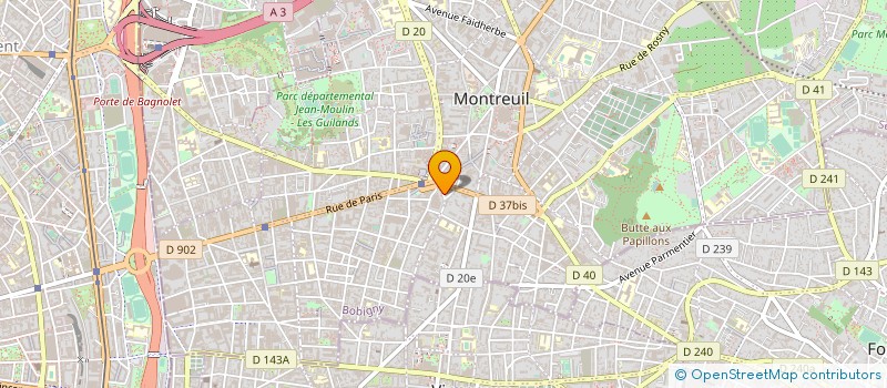 localisation de l'entreprise FEDERATION DES MUTUELLES DE FRANCE à MONTREUIL