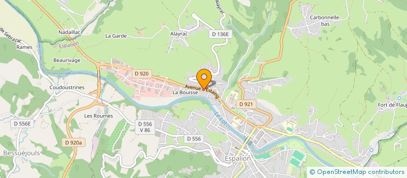 localisation de l'entreprise FEDERATION DES OEUVRES LAIQUES  ESPALION