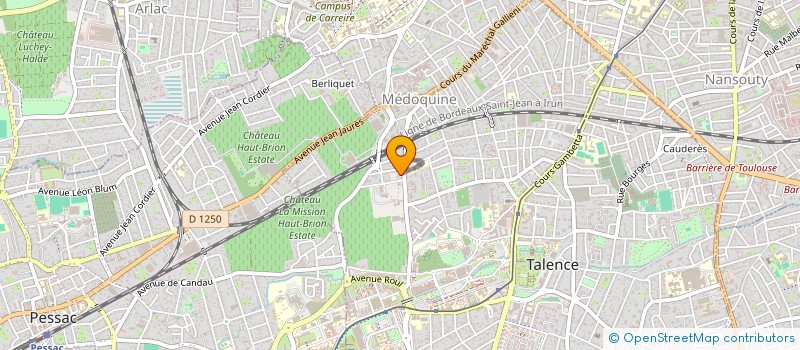 localisation de l'entreprise FEDERATION DES SYNDICATS DE DEFENSE DES INTERETS DE QUARTIERS DES COMITES DE BIENFAISANCE ET FETES DE TALENCE  TALENCE