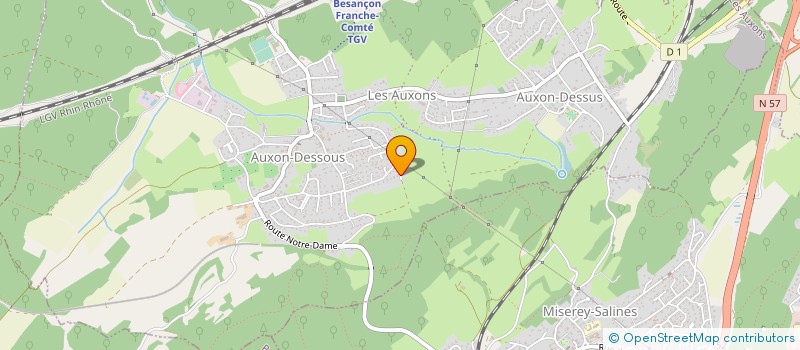 localisation de l'entreprise FEDERATION DES TAXIS DU DOUBS  LES AUXONS