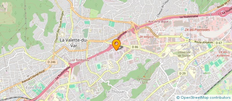 localisation de l'entreprise FEDERATION DU BATIMENT ET DES TRAVAUX PUBLICS DU VAR  LA VALETTE-DU-VAR