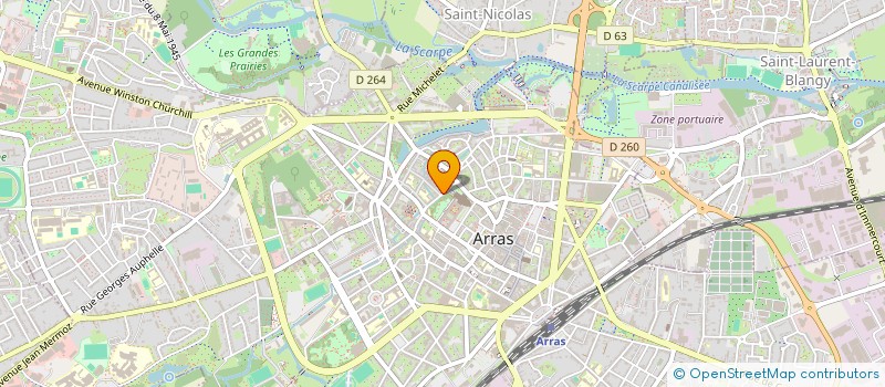 localisation de l'entreprise FEDERATION DU BATIMENT & TRAVAUX PUBLICS à ARRAS