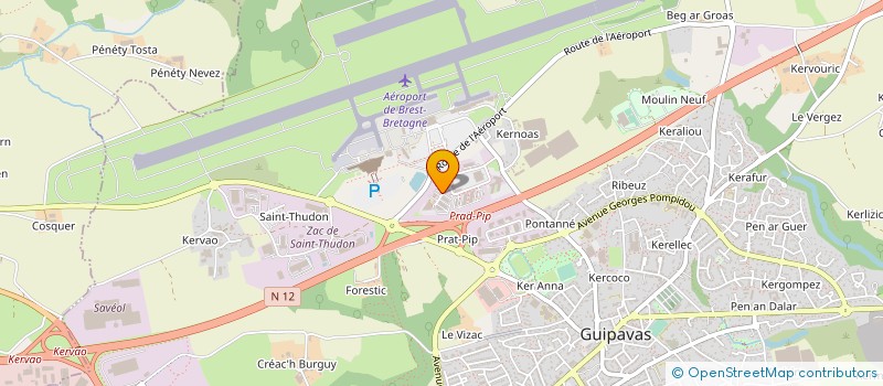 localisation de l'entreprise FEDERATION DU BTP DU FINISTERE  GUIPAVAS