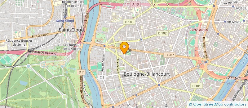 localisation de l'entreprise FEDERATION FRANCAISE AMATEUR DE MINERALOGIE ET PALEONTOLOGIE  BOULOGNE-BILLANCOURT
