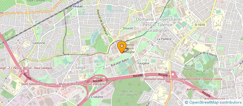 localisation de l'entreprise FEDERATION HISTORIQUE DU SUD OUEST à PESSAC