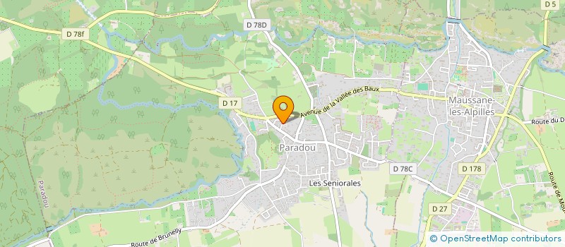 localisation de l'entreprise FEDERATION INTERCOMMUNALE DES COMMERCANTS ET ARTISANS DES ALPILLES  MAUSSANE-LES-ALPILLES