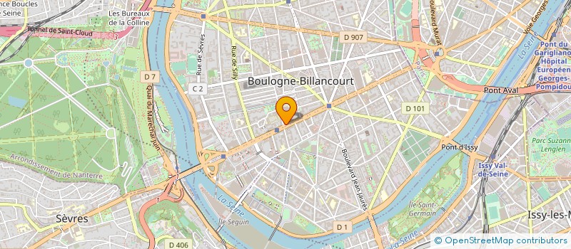localisation de l'entreprise FEDERATION INTERDEPARTEMENTALE CHASSEURS ILE DE FRANCE à BOULOGNE-BILLANCOURT